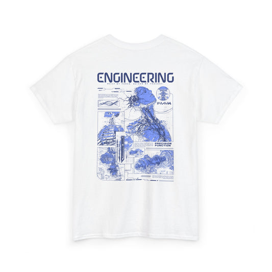 White & Blue Engineering Graphic Tee - Unisex